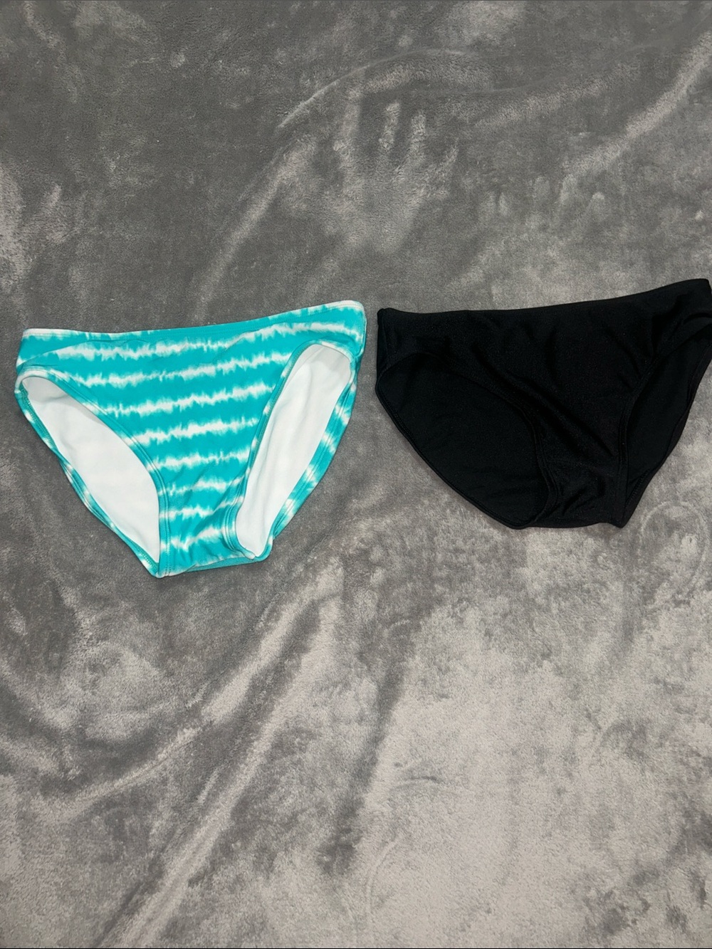 Set of two Target Girls Turquoise Tie-Dye and Black Bikini Bottoms